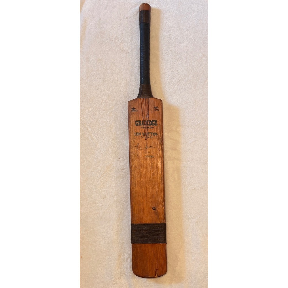Vintage Gradidge Len Hutton Autograph Cricket Bat Made in England Wood Sports